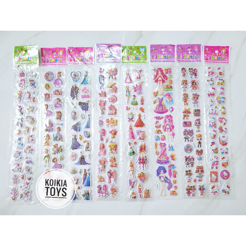 

Stiker 3d karakter lucu sticker anak tempelan karakter