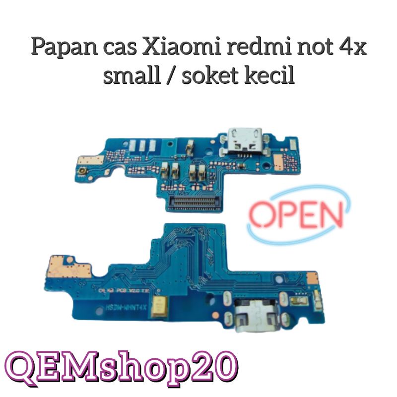 PAPAN CAS PCB KONEKTOR CHARGER XIAOMI REDMI NOT 4X SMALL PLUG-IN mic original