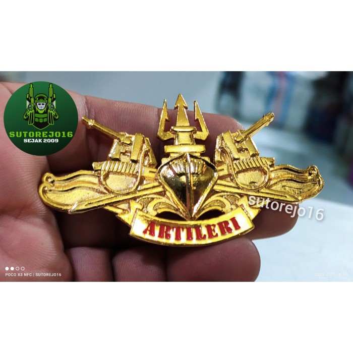 Andriant emblem brevet tni ad artileri medan armed terbaru