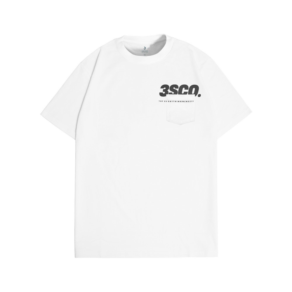 3Second Kaos Pria Lengan Pendek Katun Saku Short Sleeve Pocket Logo Putih 541023