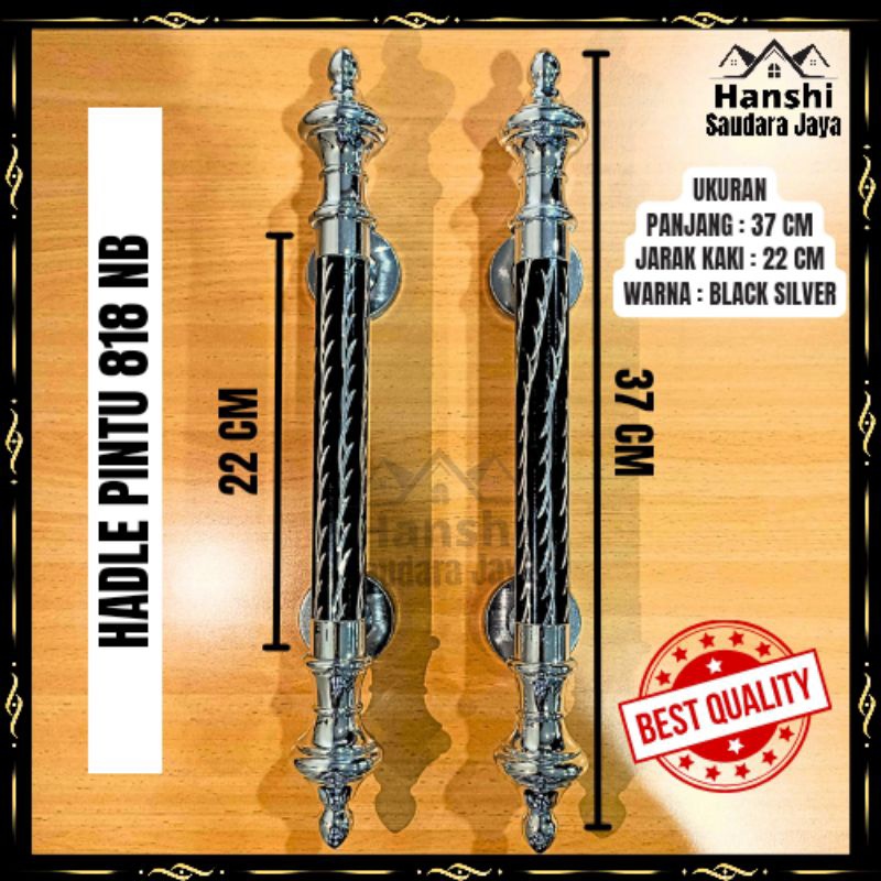 PERKAKAS Tarikan Handle Pintu / Gagang Tarikan Pintu Rumah 818 NB/NP Classic INDONESIA