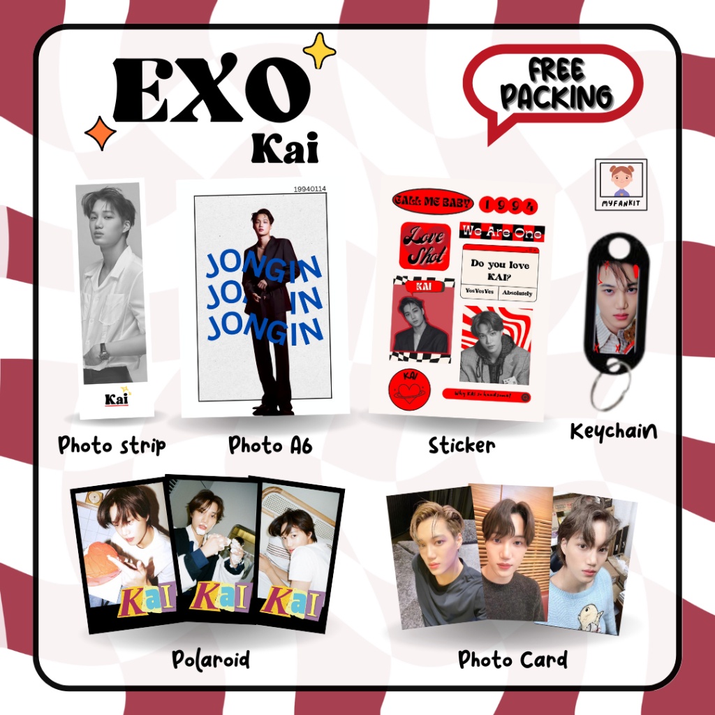 【BOORAHAE】Mini Fankit Gift Box Hampers Freebies EXO Kpop / EXO L Korean Pop