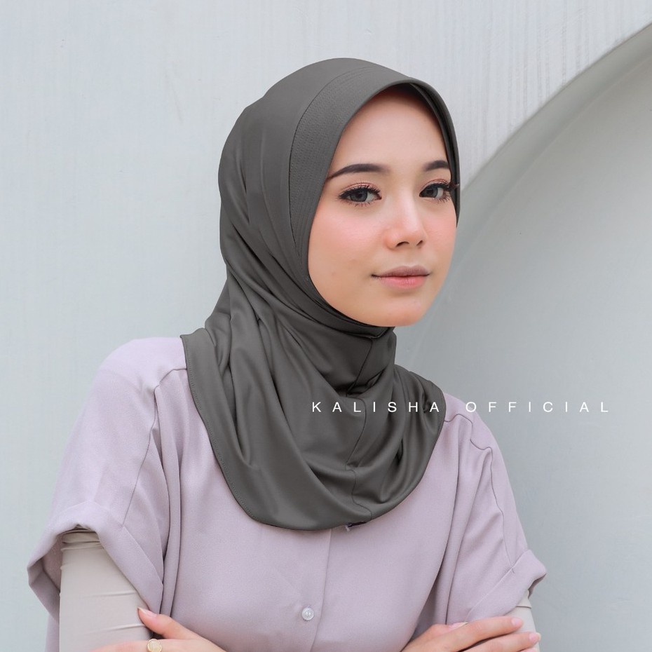 Bergo Hamidah Instan Pendek Jersey Hijab Sport Premium Instan Pendek Jersey Pet Antem Olahraga Kerud