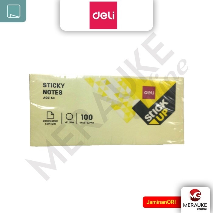 

DELI Sticky Notes Memo Tempel A00153 38×51mm 1.5''×2'' 100 Lembar/Pad