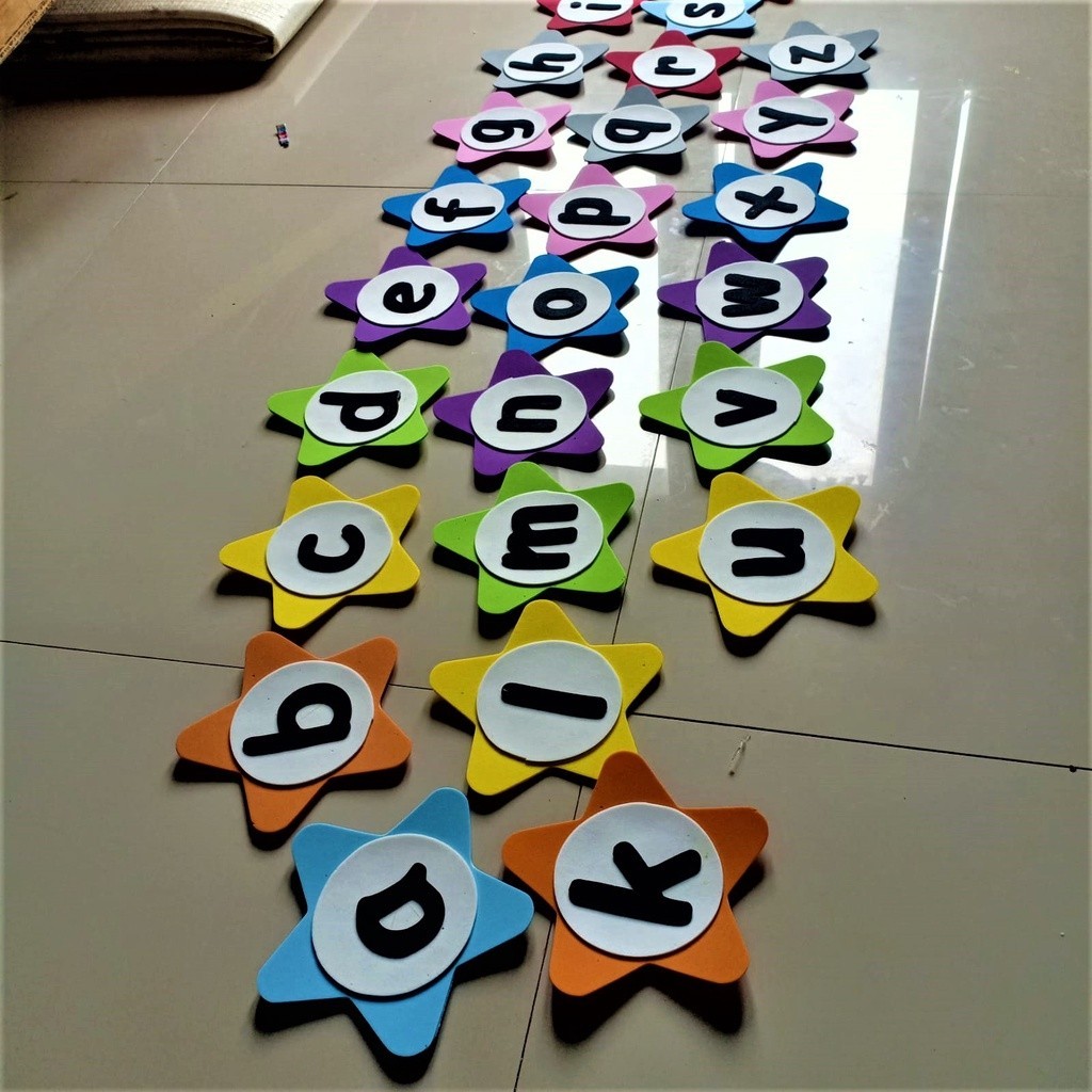 NEW hiasan dinding / hiasan jendela /tirai murah /tirai jendela lucu Hiasan Kelas ABJAD 26 Huruf A-Z