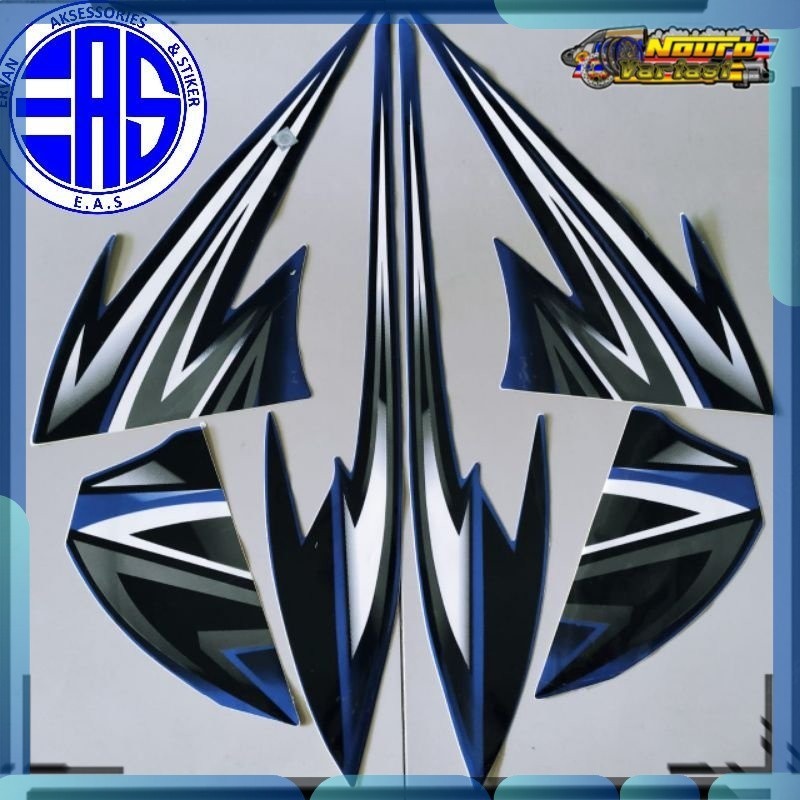 Stiker Striping Honda Tiger 2004 2005 biru full stiker motor  bagus