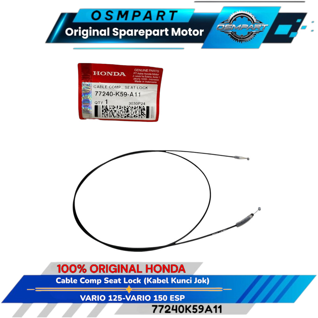KABEL TALI JOK SADEL VARIO 125 VARIO 150 LED ESP 77240K59A11