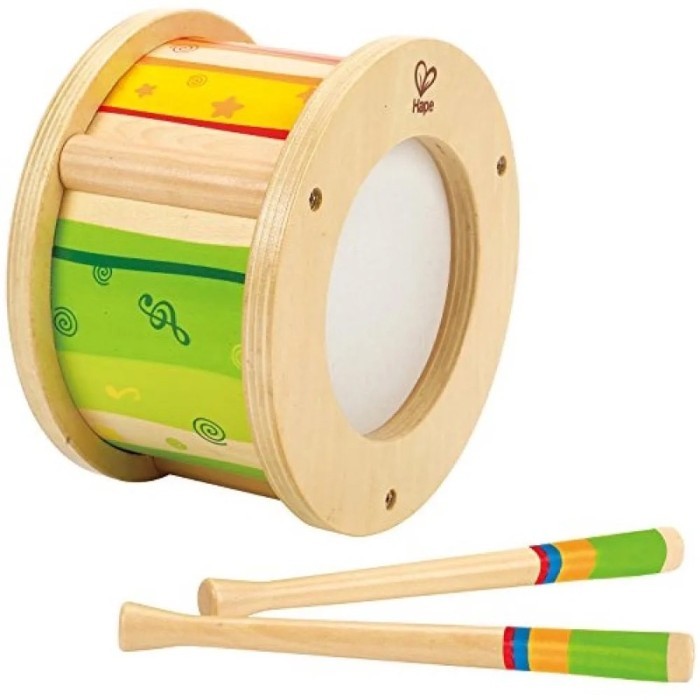 mainan drum anak mainan Montessori Wooden drum toys