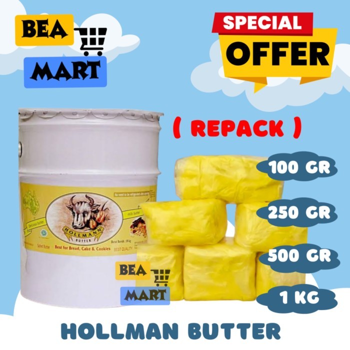 

Hollman Butter 100gr 250gr 500gr 1kg | Mentega Holman Buter Holmann Repack 100 250 500 gr g 1 kg