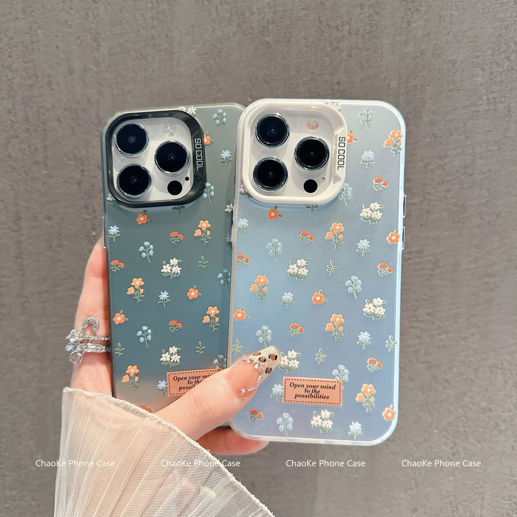 {Suka-Suka} case bunga Case Aesthetic Compatible For Iphone 11 13 12 15 14 Pro Max 6 6s 7 8 14 Plus 
