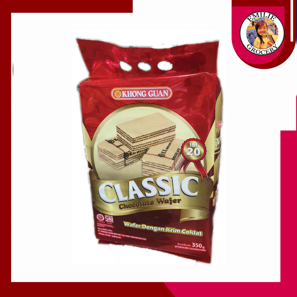 

Khong Guan Khongguan Kong Guan Classic Wafer Chocolate 350 gram 350gram