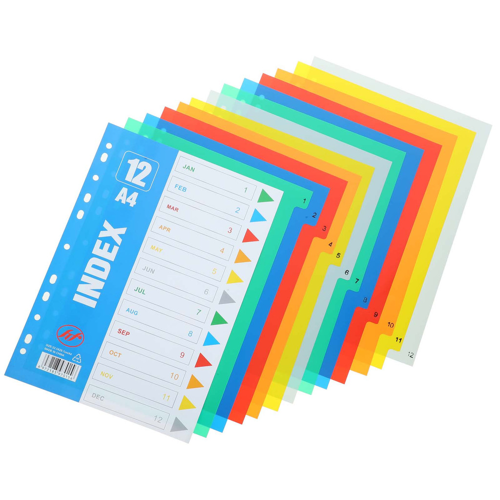 

Index Separator Page Binder Separators A4 Notebooks File Dividers Subject Office Folders