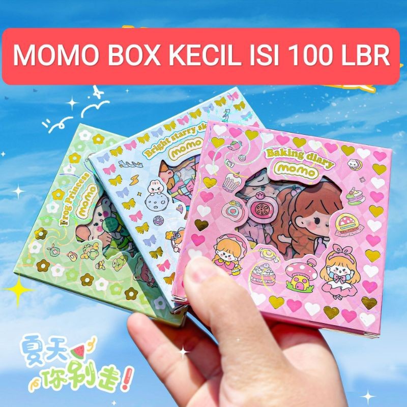 

COD / Instan PKU / Stiker Momo 100 Lembar Stiker Lucu Korea Viral Momo Stiker Box Stiker Anak anak Murah Box Mini