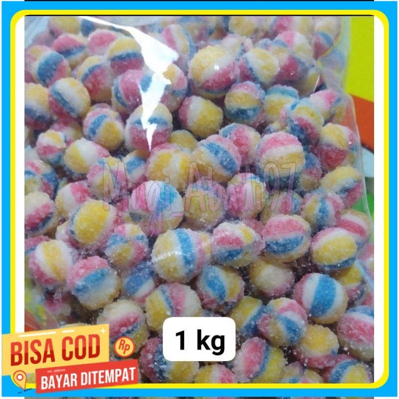 

Permen Marble Bola Pelangi 1 kg halal