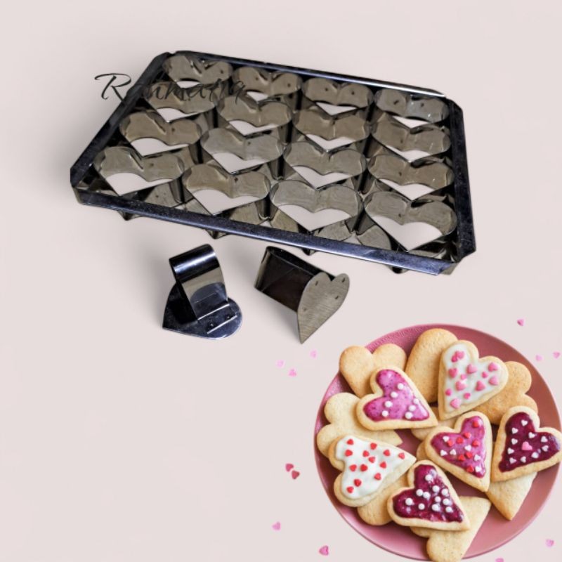 suncity pineapple cetakan kue kastengel 1set ( cetakan Nastar Taiwan keju bentuk love + penekanannya