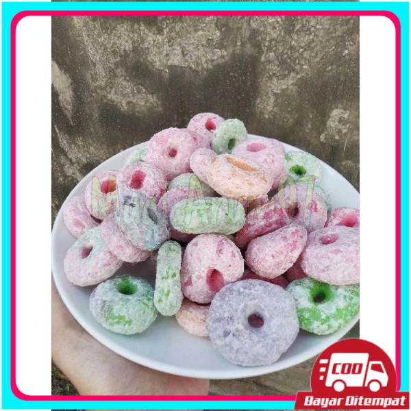 

Getas manis warna donat / lonjong 1KG