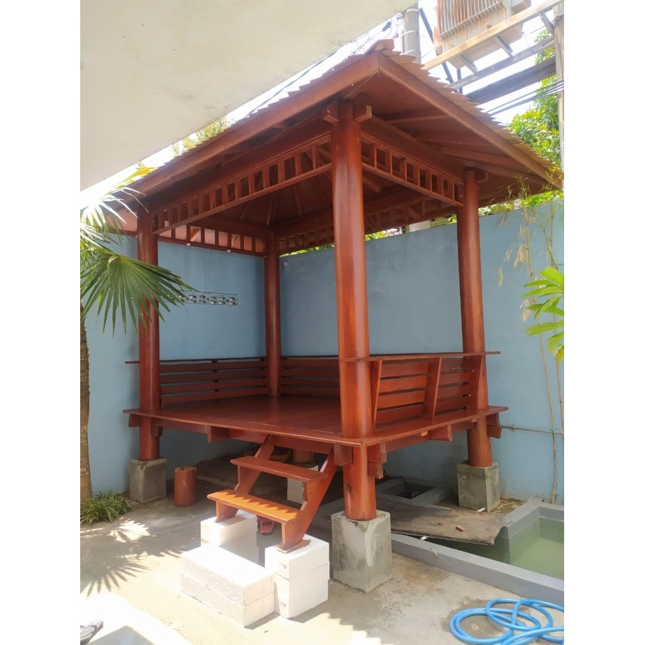 

Gasebo glugu kelapa, Gasebo kayu kelapa, Gazebo glugu murah