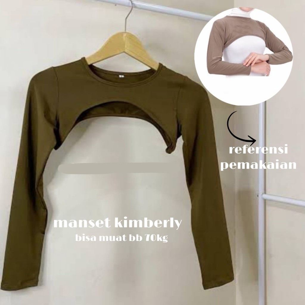 Atasan Wanita MANSET kimberly long bolero super crop Bolero / Crop Manset JERSEY STRETCH