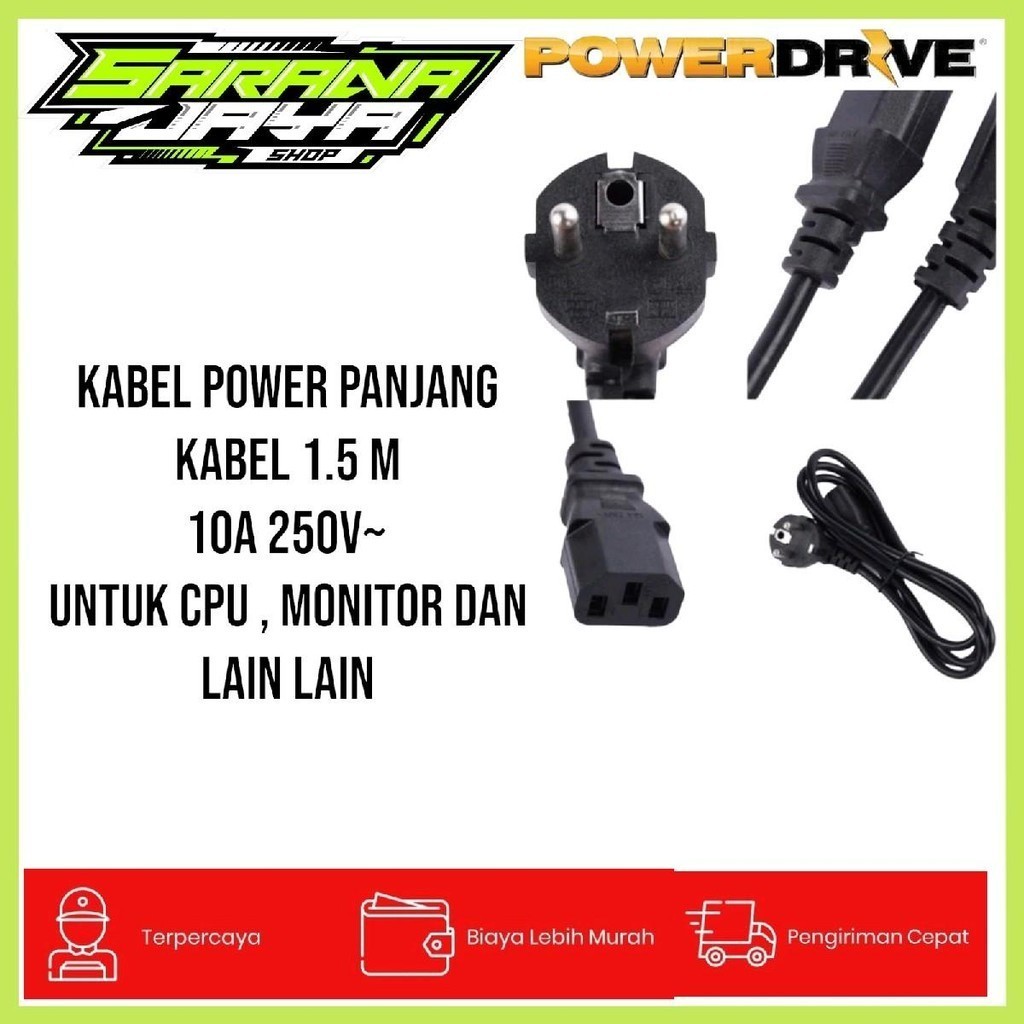 kabel Power Panjang Kabel 1.5 M
10A 250V