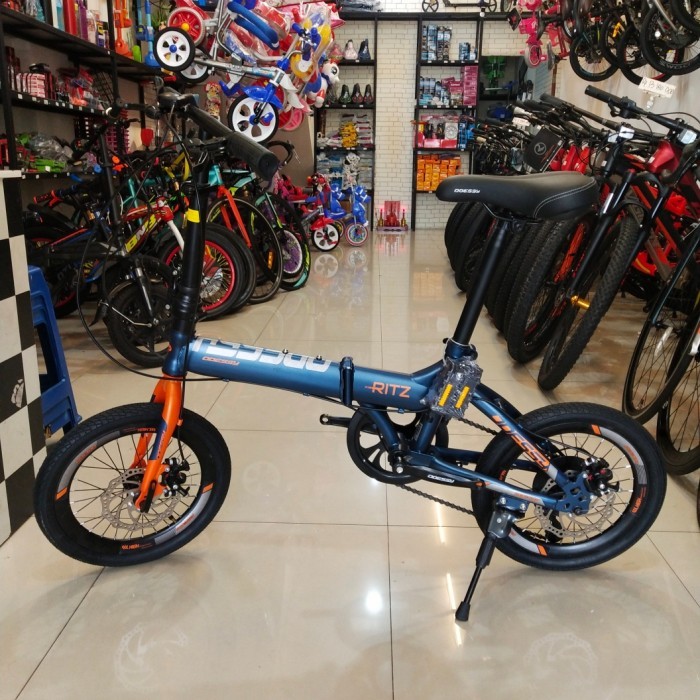 Sepeda lipat / folding bike odessy ritz 16 inci frame steel 7 speed