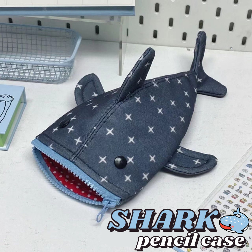 

Tempat Pensil Ikan Hiu Kain Lucu / Shark Pencil Case Kotak Pensil Unik