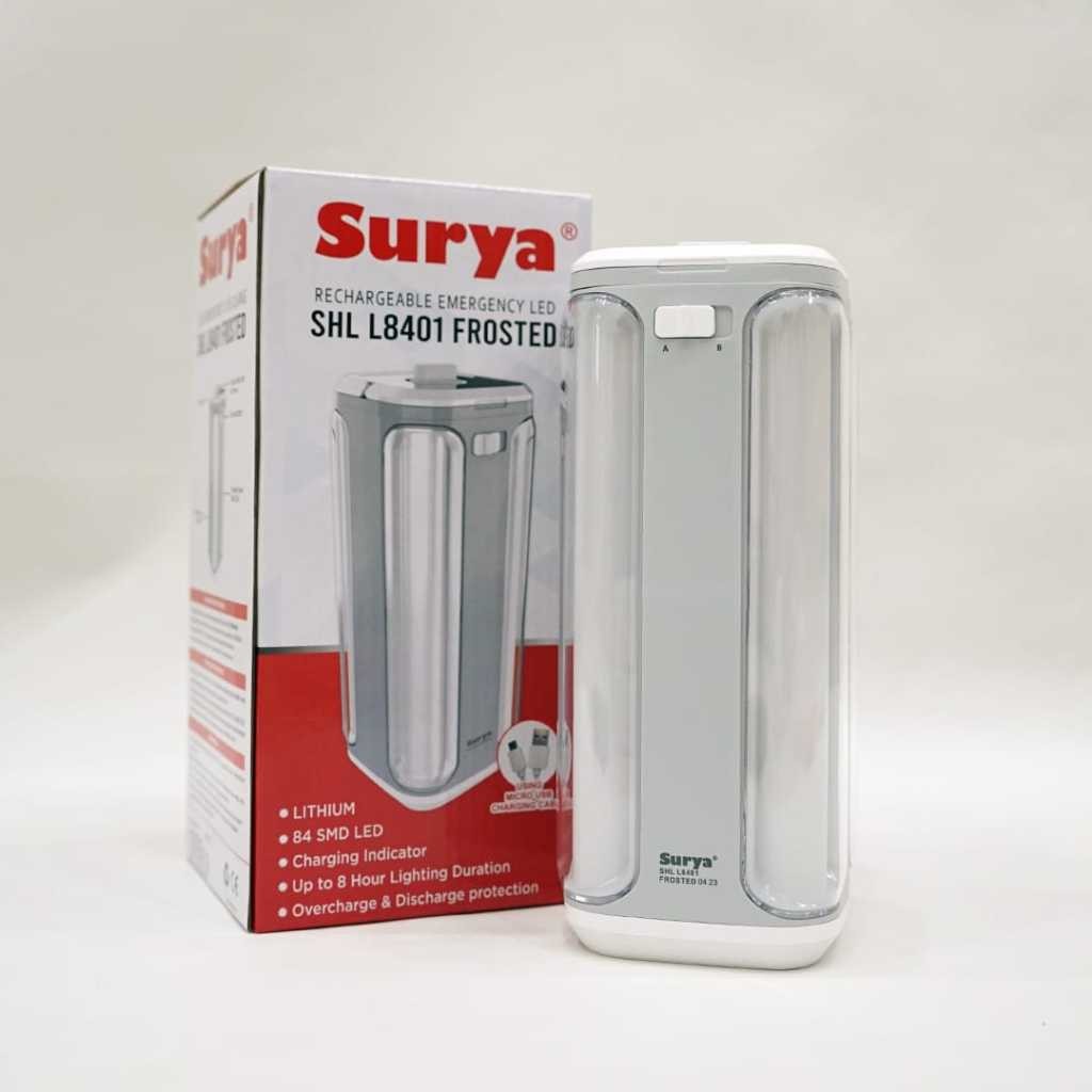 HOT SALE Lampu Emergency LED SURYA Lampu Darurat Senter Charge SHL L8401 SHLL8401, Grosir Murah