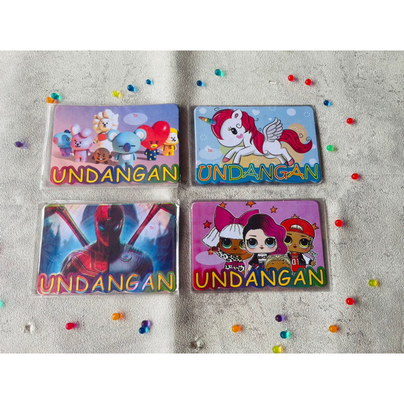 Undangan Ulang Tahun Anak anak Karakter Accesories Ulang Tahun