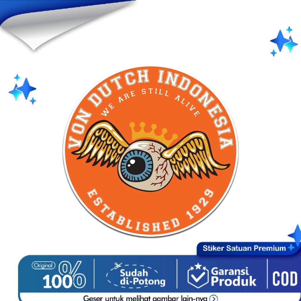 

Sticker Vondutch Indonesia Stiker Von Dutch Tahan Air