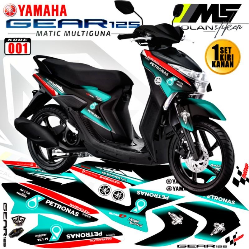 Decal Sticker Striping Variasi Yamaha Mio GEAR 125 PETRONAS | Decal Semi Fullbody Yamaha Mio Gear 12