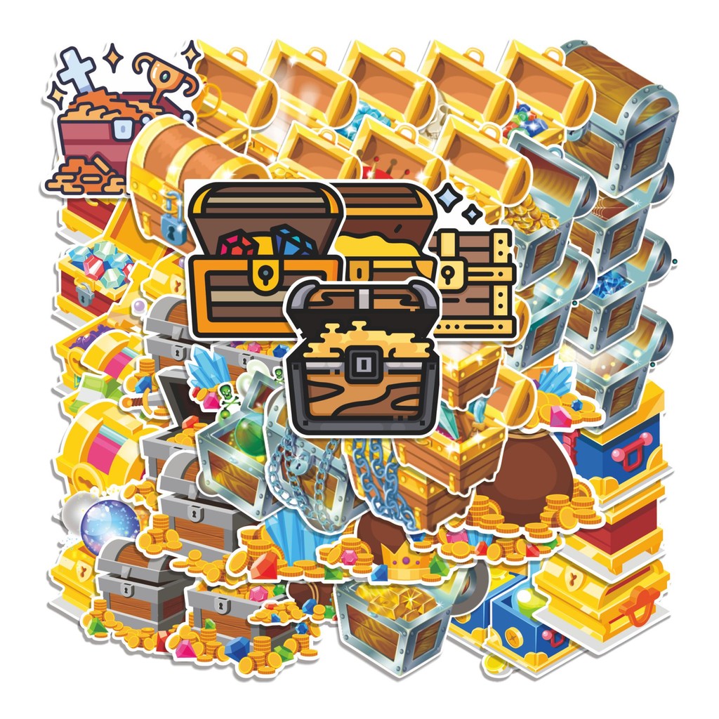 

COD 50 Pcs Stiker Harta Karun Lucu Anti Air Untuk Dekorasi Notebook Sepeda Skateboard Handphone