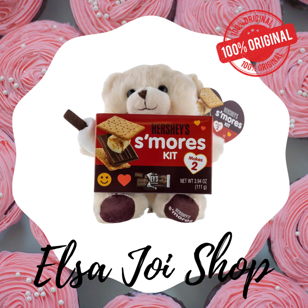 

ELSAJOISHOP - Hershey's Valentine's Smores Kit Teddy Bear Plush - 111 Gr