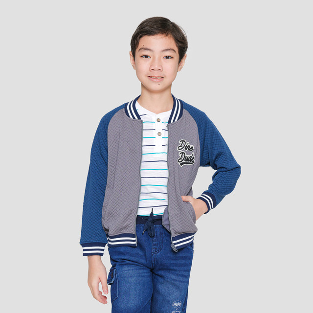 Little M Waffel Dino Dude 2 Jaket Bomber Anak Laki-Laki 121320099