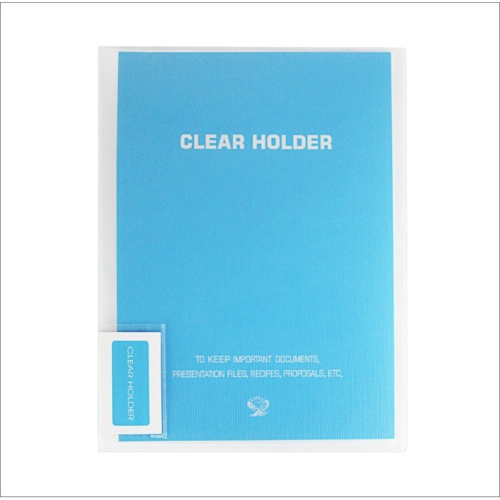 

[BIG SALE] EAGLE Clear Holder Document Keeper Display Book A4 / F4 20 Pocket - Blue, F4