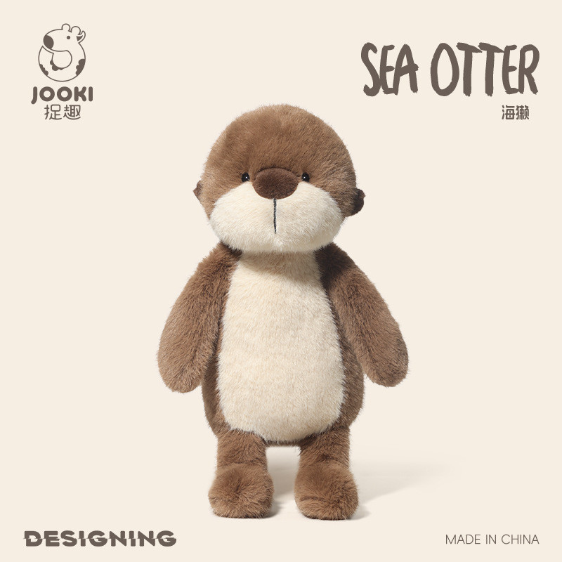 JOOKI Mainan Plush Otter Laut Kecil yang Imut Boneka Menggemaskan Hewan Boneka Otter Kecil yang Supe
