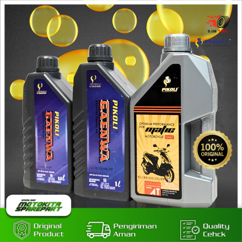 Motokita Oli Pikoli Matic, Oli Pikoli Gaenwa 1kg, Oli Pikoli Gaenwa 0,8L Original untuk motor Matic 