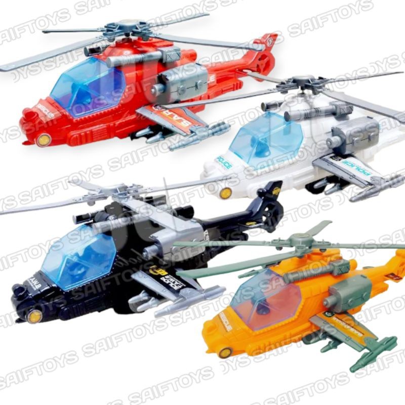 Mainan Anak Helikopter Rescue / Mainan Helikopter Tarik / Mainan Anak Helikopter