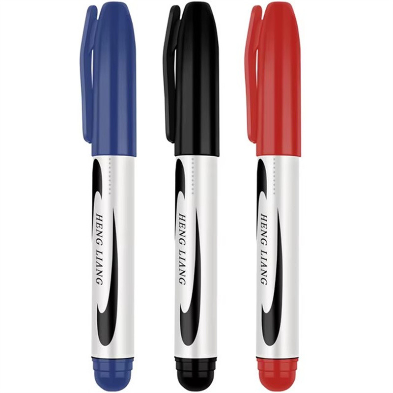 

3/6Pcs/Set 2.5mm Tip Permanent Marker Pen Black/Red/Blue Ink Art Marker Crude Nib Student School&Office Stationery