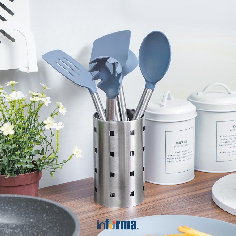 Informa 10X16.8 cm Livera Tempat Sendok Masak Cooking Utensils Holder Tempat Simpan Spatula Sutil Se