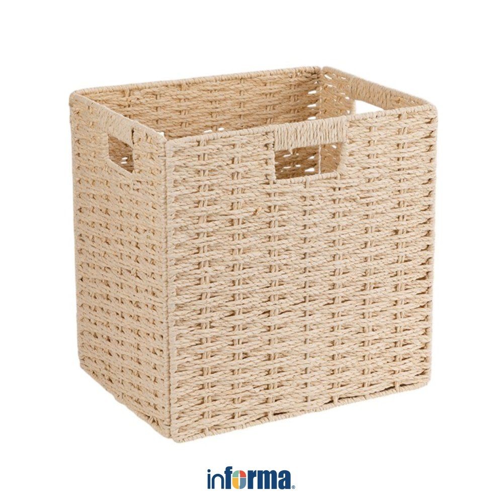 Informa 32x25x32 cm Keranjang Penyimpanan Foldable Storage Basket Kotak Penyimpanan Serbaguna Bin Si