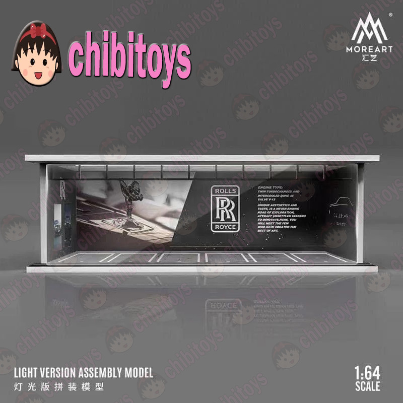 MoreArt More Art Rolls-Royce Parking Lot Scene With Led Diorama Diecast 1:64