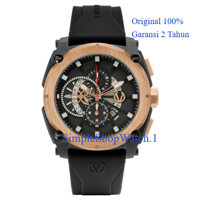 Original 100% Jam Tangan Kasual Pria Christ Verra CV 12201G-38 BLK Garansi Resmi 2 Tahun