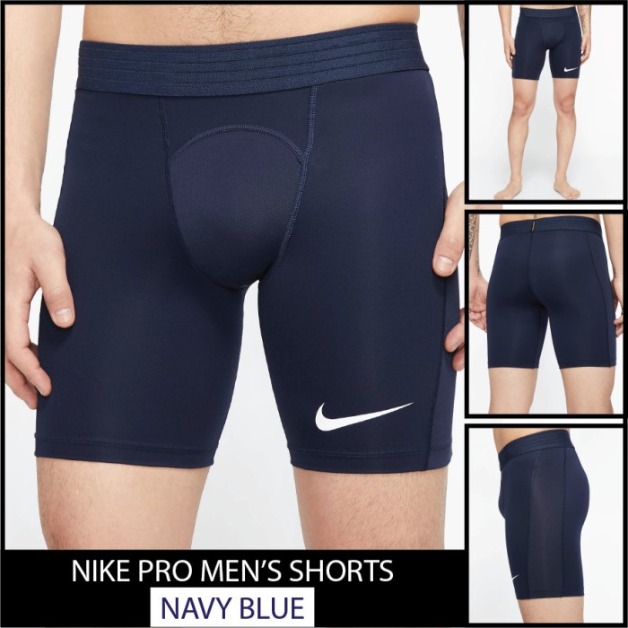 Nike Pro Men Shorts Celana Legging Pendek Pria Sepeda Gym - Abu-abu, L