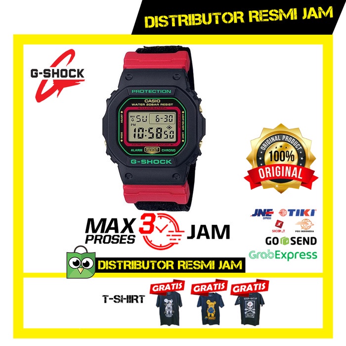 GShock DW-5600THC-1DR DW-5600 DW5600THC DW5600 Garansi Resmi 2 Tahun