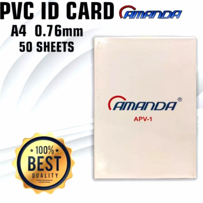 

[JL-9829] Murah kertas pvc bahan id card ( 50 sheet ) Amannda " Grosir & Murah