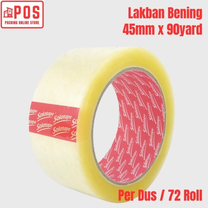 

1 Dus Lakban | Lakban Bening 2inch 45mmx100yard | Solatape
