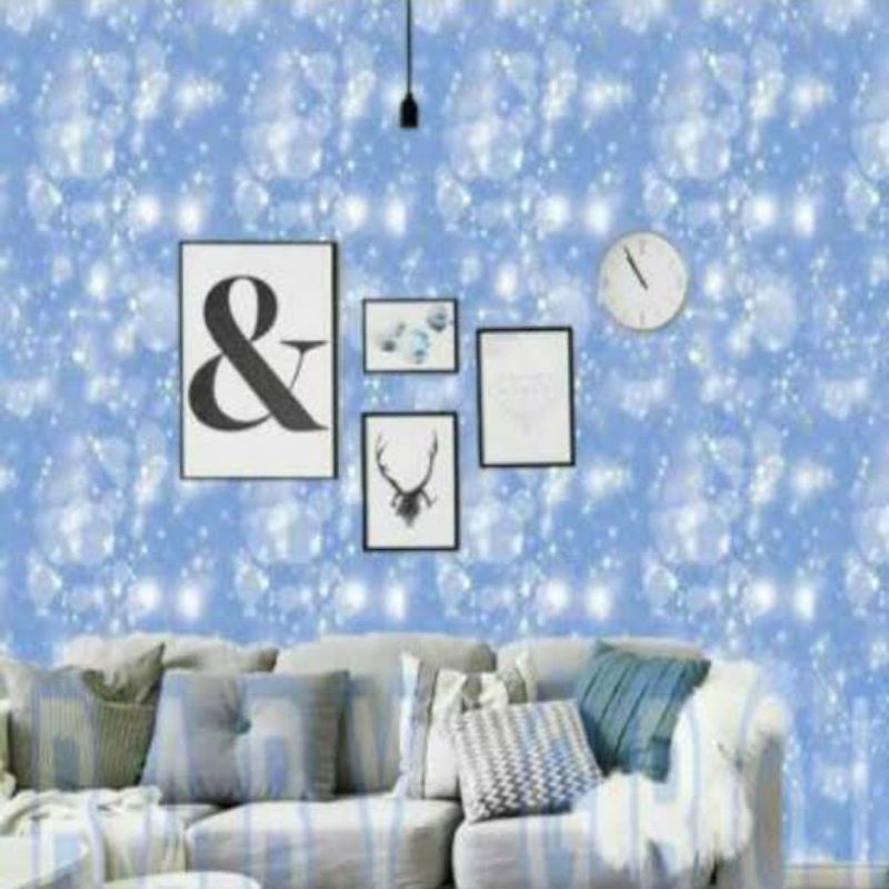 Wallpaper Dinding Sticker Dinding Gelembung Kristal Dekorasi Plafon Ruang Tamu Kamar Tidur Mewah Ele