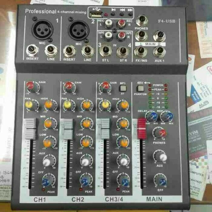 MIXER mini 4 CHANNEL ATL F4 USB mixer audio