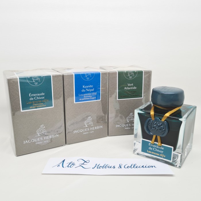 

[Best Seller] J. Herbin Bottled Ink Fountain Pen Jacques J Emerald Chivor 1670 1798 - AmethysteDLoura