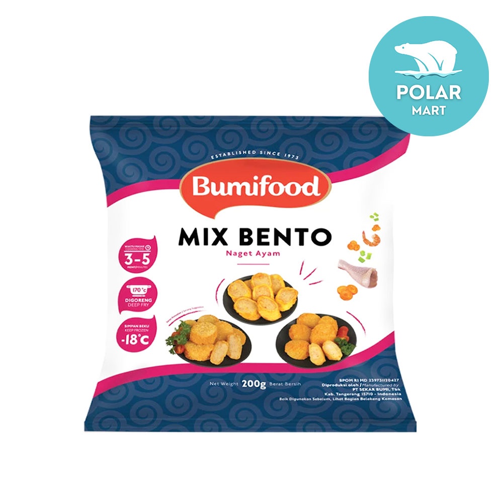 Bumifood Mix Bento Nugget Ayam 200 Gram (FROZEN FOOD BANDUNG)