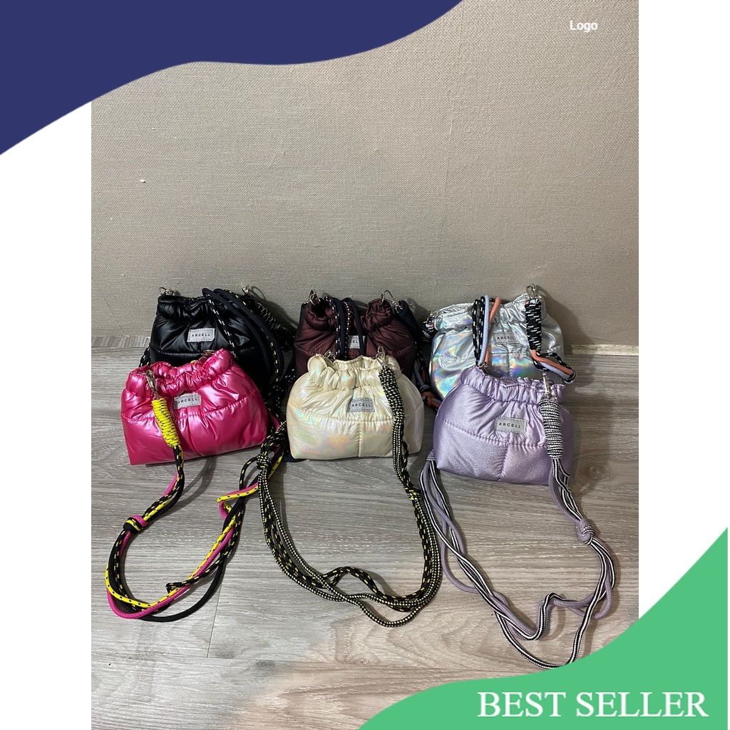 ARCELL - TAS PUFFY WONTON+PRUSIK STRAP l Slingbag Mini Puffy/Rapat